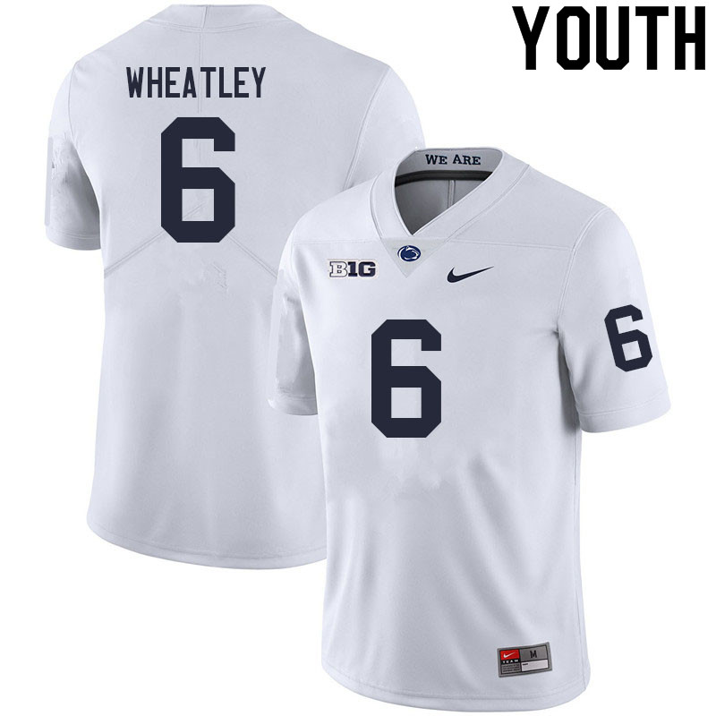 NCAA Nike Youth Penn State Nittany Lions Zakee Wheatley #6 College Football Authentic White Stitched Jersey MCG2398ZC